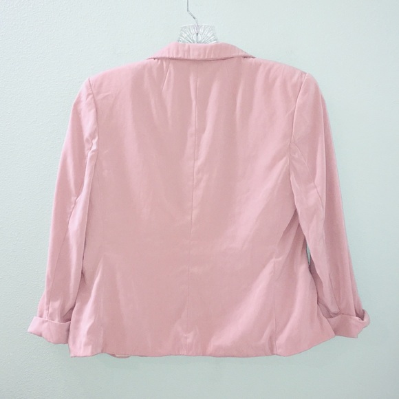 🍀3/$40 Lauren Conrad Blush Pink Crop Blazer - Picture 5 of 8